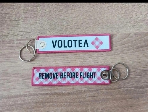 Porte clé brodé tissé avion - brodé,