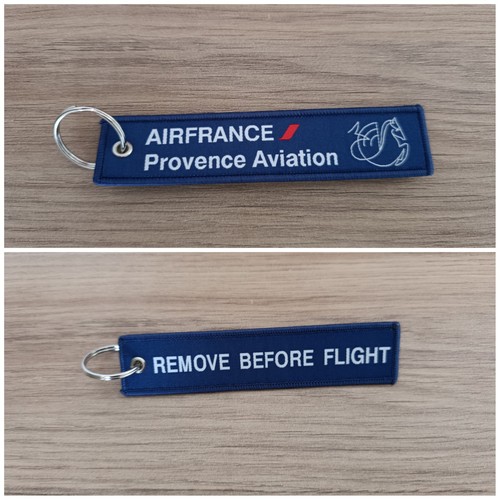 Porte clé brodé avion - porte, flamme
