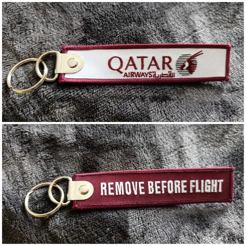 Porte clé brodé avion flamme - clé,